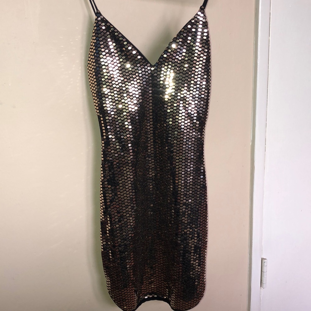Gold Sequence short Dress